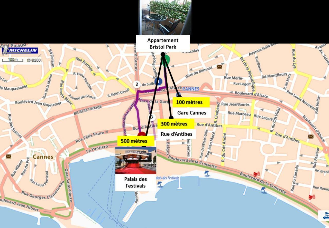 칸느 Bristol Park - Parking - 5Mn Walk From Palais Des Festivals 아파트 외부 사진